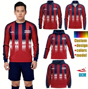 Kaos Sepak Bola Lengan Panjang Custom Pria Kaos Olahraga Anak Atasan Sepak Bola Perlengkapan Kiper Latihan Pakaian Olahraga Jersey Pemanasan - Product Image 1