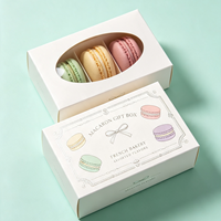 Boîte d'emballage pour biscuits en carton blanc de qualité alimentaire avec impression personnalisée pour biscuits faits maison, cadeaux de boulangerie et présentation en magasin