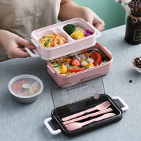 Edelstahl-Lunchbox 304 mit Besteck - Lunchbox für Schüler und Büroangestellte - Lunchbox zum Warmhalten von Speisen