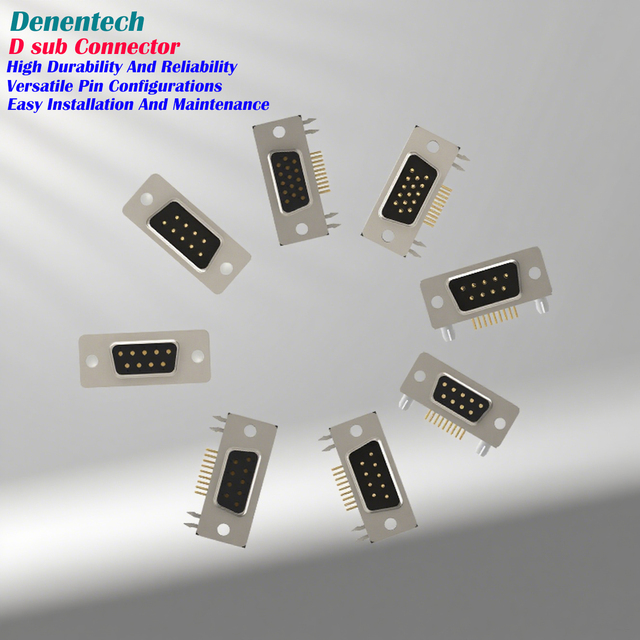 Industrial Grade DB15 VGA Connector 2 Row Solder Type Plated 5A Rated Automotive RS232 Signal Transmission High