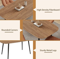 Ensemble de salle à manger moderne pour 4 personnes, table à manger en MDF avec chaises en forme de U, meubles de couleur personnalisée