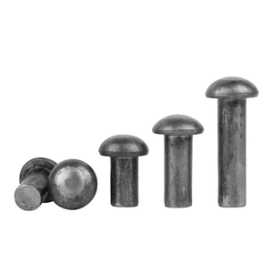 Rắn đầu tròn đinh tán thép carbon M2-M16 sắt tự nhiên màu rắn Bộ gõ móng tay với nắp tròn - Product Image 2