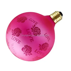 Hot item 2018 3d laser rose pink g95 lampadina decorativa vintage