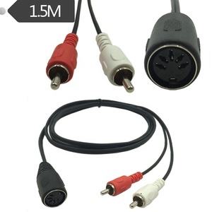 DIN 5 Pin Nữ Để 2 Cổng Stereo RCA Nam Cắm Adapter Âm Thanh Cáp Cho Máy Chiếu Máy Ảnh Microphone Xe Loa HDTV Máy Tính - Product Image 2
