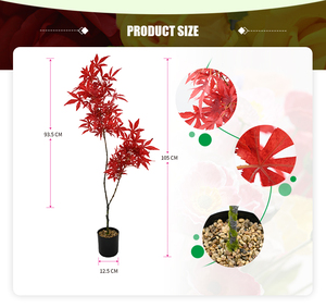 Fabricante Chino de Plantas Artificiales de 105 cm, Árbol de <span class=keywords><strong>Acer</strong></span> Palmatum Artificial, Árbol de Arce Japonés Artificial para Decoración de Interiores de Casa y Jardín - Product Image 4
