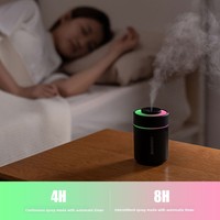 Mini humidificateur de voiture, grand volume de brume, veilleuse domestique en plastique, pulvérisateur de bureau USB 35 dB, protection contre la pénurie d'eau, minuterie