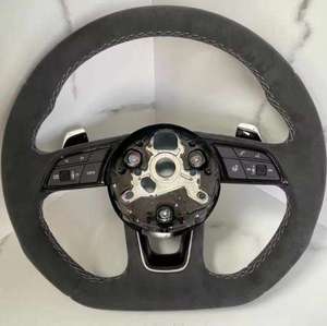 Volant en fibre de carbone à fond plat, compatible avec Audi A3 A4 A5 A6 RS3 RS4 RS5 S3 S4 S5 TT R8 Q5 Q7, sur mesure - Product Image 4