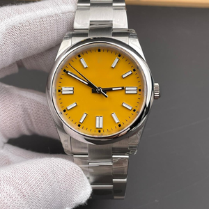 Montres mécaniques automatiques 41 mm en métal doré avec lunette lisse, cadran bleu turquoise, date, montre de luxe pour <span class=keywords><strong>homme</strong></span>, montre sportive - Product Image 1