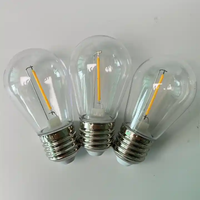Ampoules LED S14 1W prêtes à l'emploi, coque incassable, culot E26/E27, dimmables, blanc chaud 2700K, pour éclairage extérieur et guirlandes lumineuses de jardin