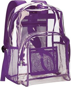 Customised Waterproof School <b>Backpack</b> With Zipper Closure Transparent PVC Cute Travel Shoulder Bag for Students Unisex - Product Image 6