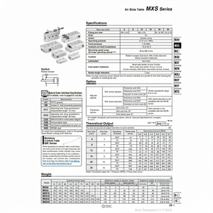 Table coulissante pneumatique SMC Pneumatics MXS12-10BSAT pièces pneumatiques de haute qualité - Product Image 1