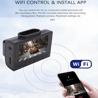 2.45 pouces double objectif cam boîte noire wifi complet petit enregistreur vidéo voiture dvr avec capteur g gps blackvue dash cam hd Vision nocturne 4k