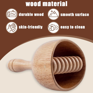 Rodillo de Masaje de Madera de Alta Calidad a Precio de Fábrica, <span class=keywords><strong>Copa</strong></span> <span class=keywords><strong>Sueca</strong></span> Gua Sha <span class=keywords><strong>para</strong></span> Drenaje Linfático y Masaje Corporal en Casa - Product Image 4