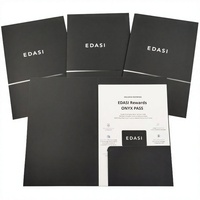 Dossier de présentation d'entreprise en papier opaque pliable sur mesure, format A4, avec logo imprimé par sublimation