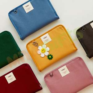 Bolsa de libro personalizada <span class=keywords><strong>agenda</strong></span> planificador diario cuaderno tela lona algodón cubierta con cremallera con bolsillo A5A6 - Product Image 5