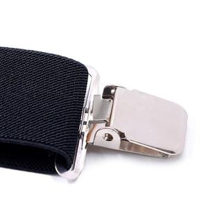 Haute Qualité Solide Couleur 5cm Largeur 4 Clips Élastique Réglable Jarretelles pour Hommes - Product Image 4