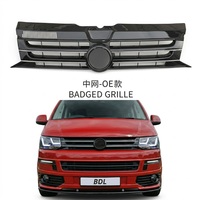 Grille de radiateur avant de voiture compatible avec VW Multivan T5 T5.1 2010 2011 2012 2013 2014 2015 Facelift, grille centrale d'admission du capot