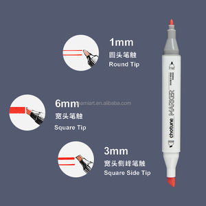 スクールマーカーペン12 24色スキントーンプロフェッショナルマーカーセットデュアルヒントアルコールベースアートマーカー図面 - Product Image 5