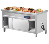 Base de stockage alimentaire en acier inoxydable Zunck à double couche isolée avec porte coulissante et chauffage électrique 30-110°C