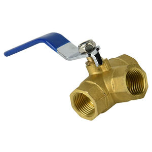 BMAG 1/2 "à 1" robinet à boisseau sphérique en bronze de type L fileté interne en T vanne à boisseau sphérique à <span class=keywords><strong>3</strong></span> voies en laiton NPT - Product Image 4