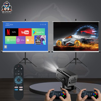 Mini projecteur portable GAMER, rotation à 180°, WiFi6, écran 150 pouces, 720P, batterie intégrée, 50W, 250 lumens, 4-5 heures d'autonomie, home cinéma