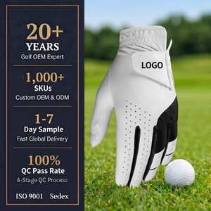 Gant de golf pour homme personnalisé avec logo, imperméable, OEM, avec grip, en cuir lavable, produits de golf personnalisables - Product Image 1
