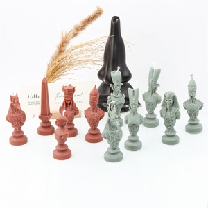 Molde de resina hecho a mano de la antigua Era egipcia, Myth Numen Anubis, para decoración de escultura de ajedrez, cráneo y dioses - Product Image 3