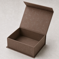 Boîte en bois rigide en forme de livre pour bijoux, étui de téléphone, emballage de thé et de produits pour les ongles
