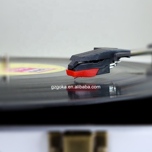 เครื่องเล่นแผ่นเสียงสีดำสุดเท่ ขายดีในตลาด พร้อมลำโพงในตัว 3 ระดับความเร็ว สำหรับแผ่นไวนิล - Product Image 6