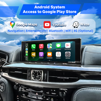 Lecteur DVD de voiture Lexus LX570 2016-2021, écran 12,3'', Android 13 avec interface sans fil CarPlay Android Auto, Binarytek