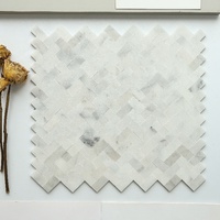 Mosaïque de marbre en forme de feuille, style européen, pour murs intérieurs, sols extérieurs, villas, cuisines, parquet, 6 mm d'épaisseur, pour piscine