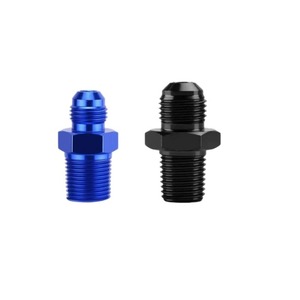 Adaptadores Reductores Haofa AN a NPT para Mangueras de Combustible, Color Negro/Azul, Tamaños 1/4, 3/8, 1/2, 3/4 - Product Image 1