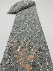 Ren sequined thêu đính cườm bạc spangles Allover ren - Product Image 6