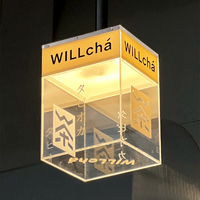 Enseigne lumineuse LED personnalisée Carrey Sign, boîte à lumière publicitaire intérieure, enseigne lumineuse extérieure pour café, enseigne rotative en acrylique pour entreprise
