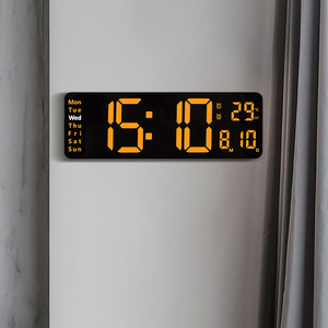 13inch ghế thường treo đồng hồ phòng khách hai mục đích đồng hồ lớn phông chữ kỹ thuật số nhiều Bộ đồng hồ báo thức đa chức năng - Product Image 1