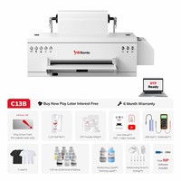 InkSonic C13B A3 Imprimante DTF avec PC Portable L1800 Rouleau à Rouleau Film PET Machine d'impression T-shirt Pack 14 Pouces