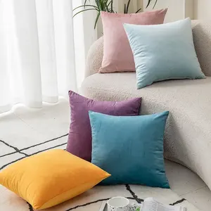 SIPEIEN moderna semplicità copricuscino di velluto quadrato morbido solido 45x45 federa in maglia all'ingrosso per divano divano letto