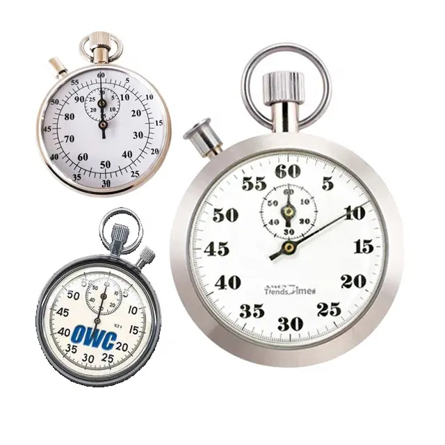 Classic retro old vintage Analogue needle chronograph steel analog mechanical stopwatch for medical industrial laboratorium car
