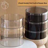 LIHUAYI YKLYH Boîte Cadeau Créative en Acrylique PET Transparent pour Bouquet de Fleurs et Fruits, Emballage Artisanat pour Anniversaires, Fabriqué en Chine, Vide