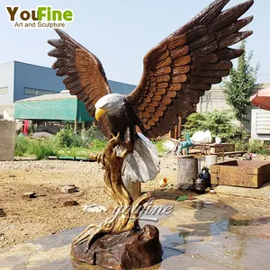 Крытый открытый сад парк Декор большой бронзовый Летающий орел Статуя Скульптура