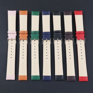 Bracelet de montre en cuir PU à prix de gros, en stock, pour 10, 12, 14, 16, 18, 20, 22 mm, motif litchi color block, pour <span class=keywords><strong>Huawei</strong></span> - Product Image 4