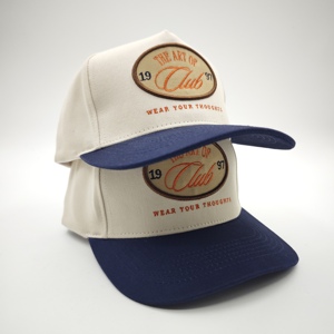 High Density 5 Panel <b>Baseball</b> <b>Cap</b> Custom Embroidery Logo Applique Patch Low MOQ OEM Robust Durable Material Sustainable Organic - Product Image 3