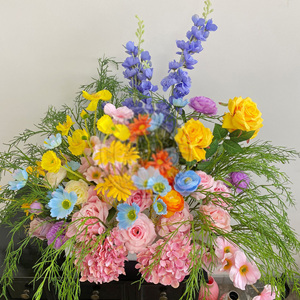 ผ้าไหมเทียมขนาดเล็ก Ranunculus 6สาขาสำหรับวันอีสเตอร์วันคริสต์มาสวันแม่ - Product Image 2