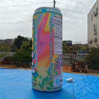 Ballon publicitaire gonflable géant de 2 m en forme de canette de bière, personnalisé, étanche, avec ventilateur intégré