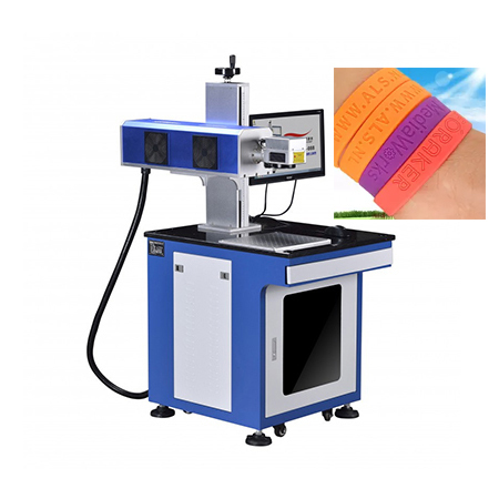 China Industrial Co2 Laser Marking Machine Laser Printing Machine Co2 Silicone Wristband Laser Engraving Machine