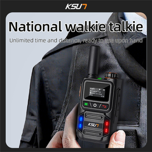 Ksun CT25 thời tiết phát sóng GPS tùy chọn không giới hạn khoảng cách Walkie Talkie đỏ-màu Xanh stroboscopic đèn báo động 4 gam PoC đài phát thanh - Product Image 2