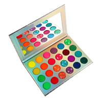 Màu Mắt Neon Pigment Eyeshadow Palette Tùy Chỉnh Glitter Eyeshadow
