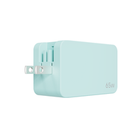 Kit Pengisi Daya Super 65W USB C Charger dengan Colokan yang Dapat Diganti US EU AU PD GaN Pengisi Daya Ponsel Pintar untuk Laptop Macbook Iphone Samsung