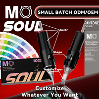 Cartouches de tatouage professionnelles MO Soul, 10 pièces, aiguilles jetables Bugpin, 3RL 1007RL, liner rond, shader, magnum, OEM, aiguilles PMU