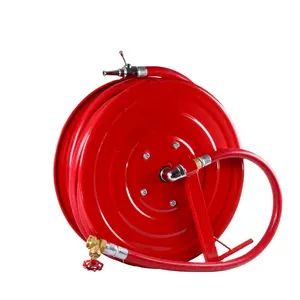 Gulungan selang api merah tekanan tinggi fleksibel Manual satu inci baru 2024 Aksesori peralatan pemadam kebakaran generasi baru